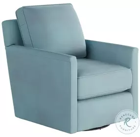 Bella Skylight Blue Swivel Glider Chair