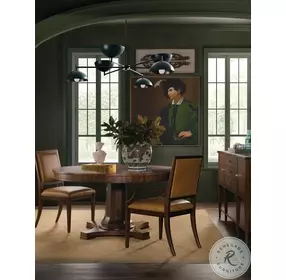 Auburn Grove Dark Blonde Leather Side Chair Set of 2