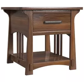 Eldora Saddle Brown Square End Table