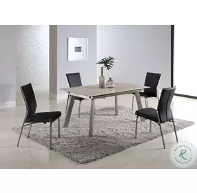 Molly Black And Chrome Motion Back Side Chair Set of 2