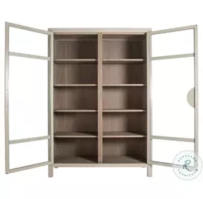 Elias Cerused White And Natural Bay Cabinet