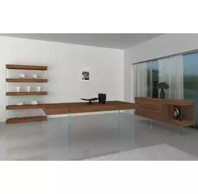 Elm Walnut 78" Rectangular Dining Table