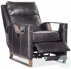 Relic Graphite Leather Power Recliner with Power Headrest