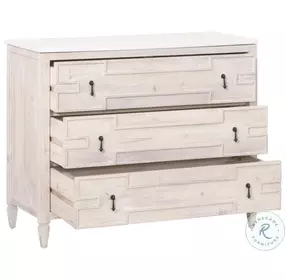 Emerie White Wash And Quartz Entry Cabinet