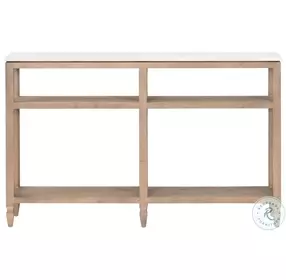 Emerie White And Smoke Gray Narrow Console Table