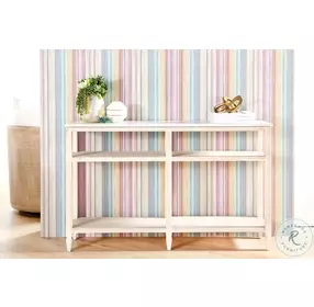 Emerie White Wash Pine And Quartz Narrow Console Table