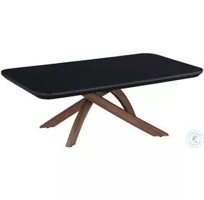 Emily Gloss Black And Walnut Occasional Table Set