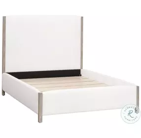 Emmett LiveSmart Peyton Pearl Upholstered Queen Platform Bed