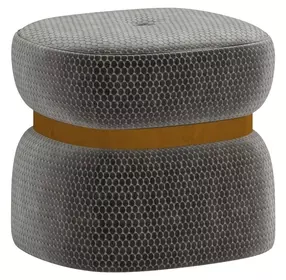 Boulevard Gray Upholstered Rectangular Ottoman with Casters