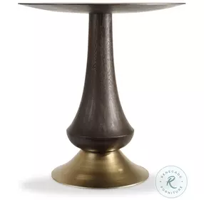 Refiné Deep Brown And Brushed Brass Metal Pub Table Set