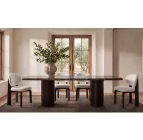 Sami White Performance Fabric Upholstered Dining Chair Set of 2