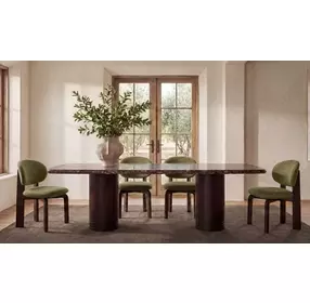 Sami Olive Performance Fabric Upholstered Dining Chair Set of 2