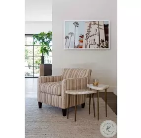 Erinn V X Fino Agate And Antique Satin Tall Side Table