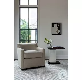 Erinn V X Lucia Otter And Dark Walnut Side Table