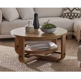 Escape Glazed Natural Oak Cocktail Table