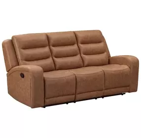 Napa Wrangler Clay Leather 86" Triple Reclining Sofa