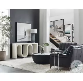 Snaked Cream Console Table