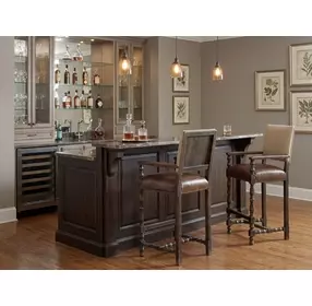 Comfort Anthracite Black upholstered Bar Stool