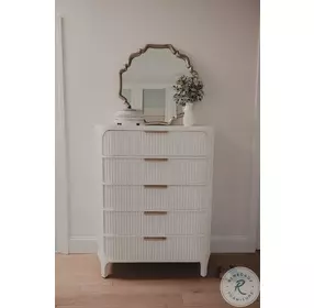 Harbor Point Reed Timeless Clean White 5 Drawer Chest
