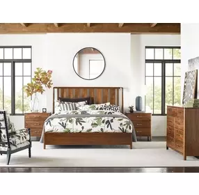 Woodmont Walnut 9 Drawer Flat Top Dresser with Rectangular Dornoch Mirror