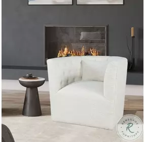 Everly Natural Swivel Accent Chair