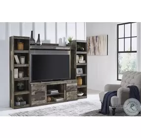 Derekson Rustic Multi Gray Small TV Stand