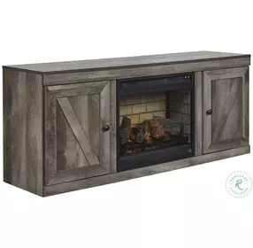 Wynnlow Gray Entertainment Center with Electric Fireplace