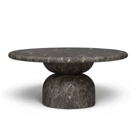 Cynthia Dark Emperador Outdoor Round Coffee Table
