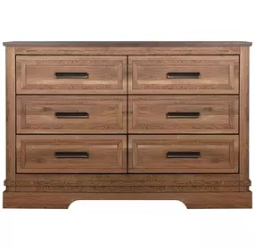 Coventry Hall Pecan 6 Drawers Dresser
