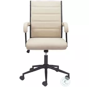 Auction Beige Adjustable Swivel Office Chair