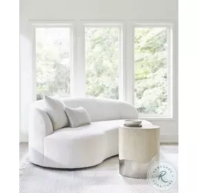 Solaria Dune And Shiny Nickel 18" Accent Table