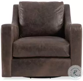 Ventura Brown Leather Swivel Chair