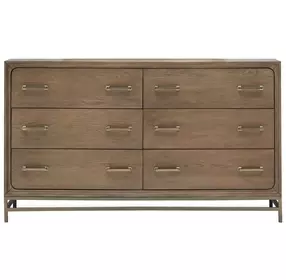 Lindon Belgian Wheat and Coffee Bean 6 Drawer Dresser