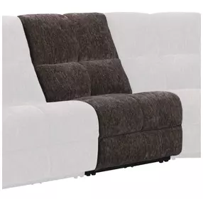 Bronco Plush Umber Armless Recliner