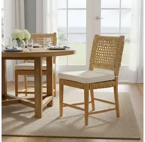 Ashbury Natural Upholstered Dining Chair Set of 2