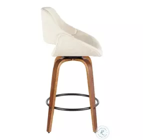 Fabrizzi Cream Noise Counter Height Stool Set Of 2