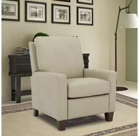 Fairview Cashmere Stone Leather Push Thru The Arms Recliner