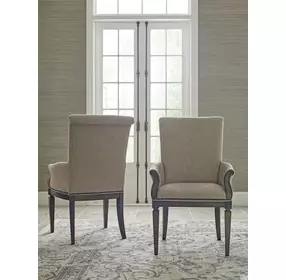 Savona Versaille Painted Upholstered Camille Arm Chair with Nailhead Trim Set of 2