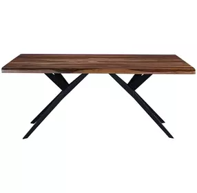 Rosewood Natural Sheesham 72" Rectangular Dining Room Set