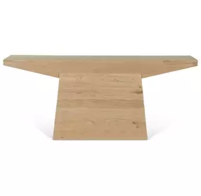 Incus Natural Oak Rectangular Console Table