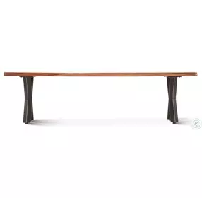 Elliston Natural And Black Powder Coat Live Edge 68" Dining Bench