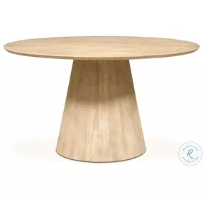 Calabasas Natural White Round 54" Dining Room Set