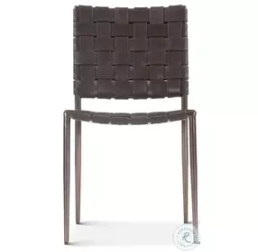 Lund Black Buffalo Leather Dining Chair Set Of 2