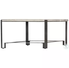 Sayers White Travertine And Bronze Occasional Table Set