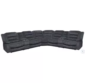 Emberton Misty Storm Performance Fabric 7 Piece Modular Reclining Sectional
