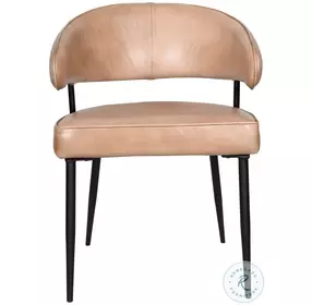 Brisbane Antique Ivory Leather Modern Arm Chair