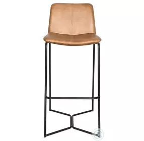Brisbane Hand Washed Taupe Leather Bar Stool Set Of 2