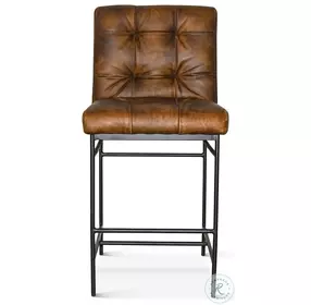 Brisbane Antique Whiskey Leather Stockton Counter Height Stool