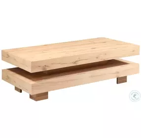 Alpine Distressed Oak 55" Occasional Table Set