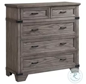 Forge Brushed Steel 5 Drawer Chest